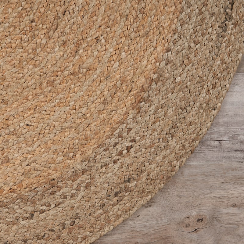 Bera Farmhouse Braided Jute Oval Indoor Area Rug by Sevita