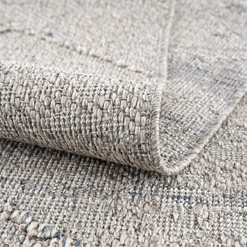 Hauteloom Butch Living Room, Bedroom Patio Outdoor Area Rug - Farmhouse - Taupe,Beige - 2' x 3'