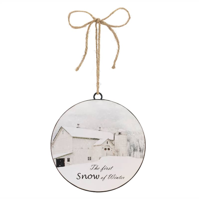 First Snow Christmas Disc Ornaments - 6" - 12ct