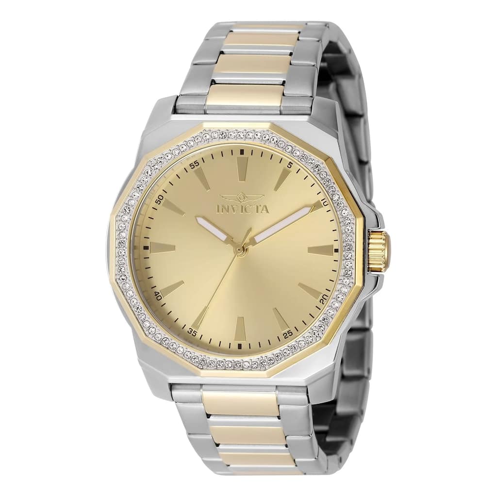 Invicta Men's 49106 Speedway Quartz 3 Hand Gold Dial Watch