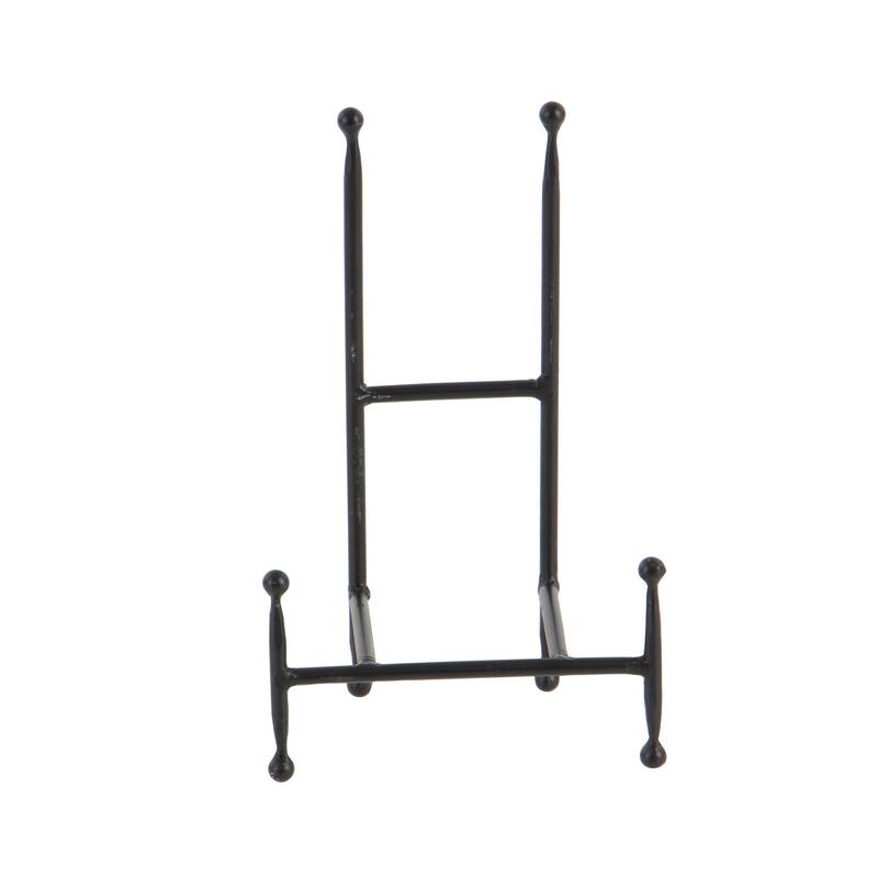 Metal Tabletop Display Easel with Ball Details - Set of 4 Black - Roche River Decor - 9"W x 5"L x 14"H