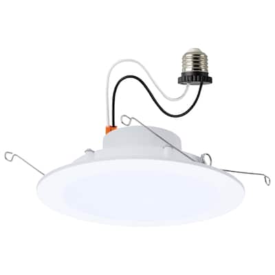 9/11/13W LED Downlight Retrofit 27K/30K/35K/40K/50K CCT 6 Inch Flat Wafer Round