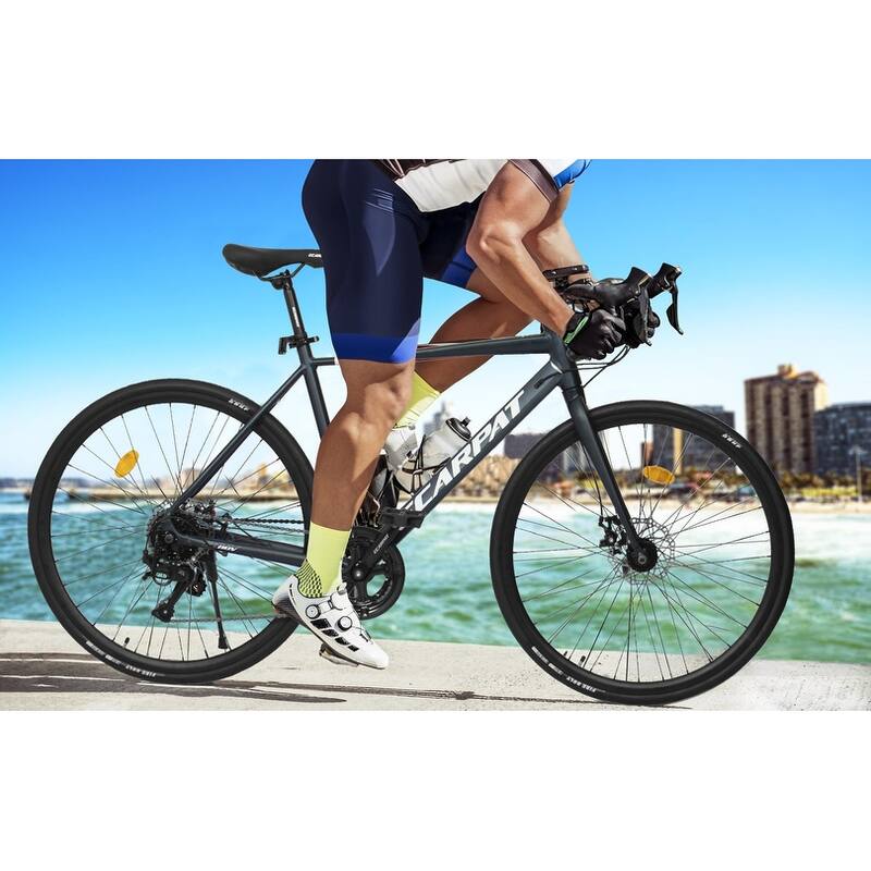 28 Inch Road Bike,Lightweight Aluminum Frame, Disc Brakes, 16-Speed, Fast Acceleration,Ideal For High-Intensity Riding