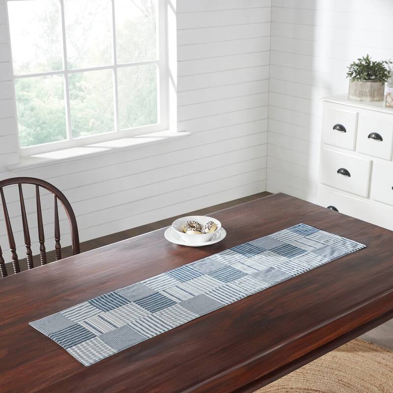 Sawyer Mill Black Runner Quilted 12x36