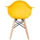 preview thumbnail 6 of 7, 2xhome Plastic Armchair With Arms Designer For Kitchen Dining Home Desk Classroom Student Child Children Yellow School