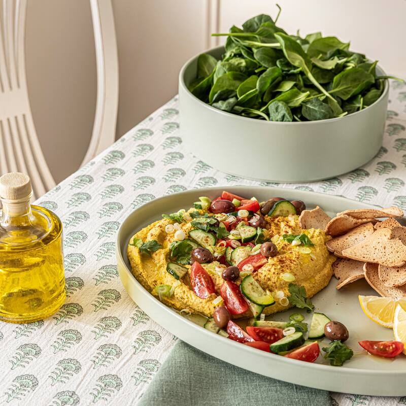 over&back Stackable Semi-Matte Stoneware Oval Serving Platter