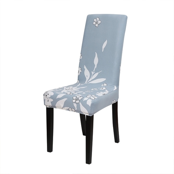 Floral Print Spandex Chair Covers Fit Dining Room Slipcover
