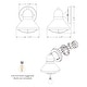 preview thumbnail 9 of 9, 2-Pack Outdoor Wall Sconce in Powder Coated Finish, Black
