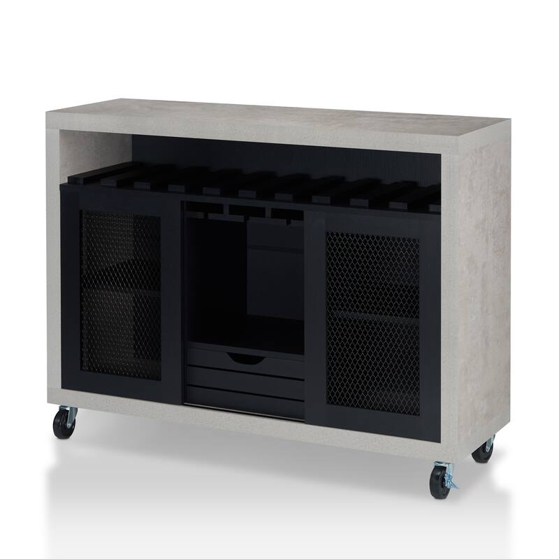 Furniture of America Sene Contemporary 4-shelf Rolling Buffet