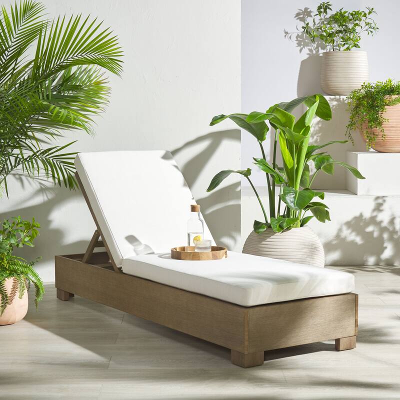 SAFAVIEH Couture Blanquilla Eucalyptus Chaise Lounge - 26"W x 78"D x 34"H
