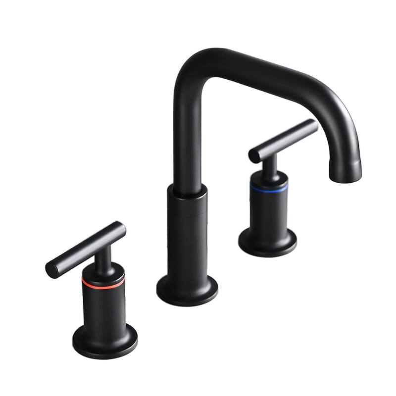Topcraft 8 Inch Widespread Two Handle Bathroom Faucet Pop-Up Drain