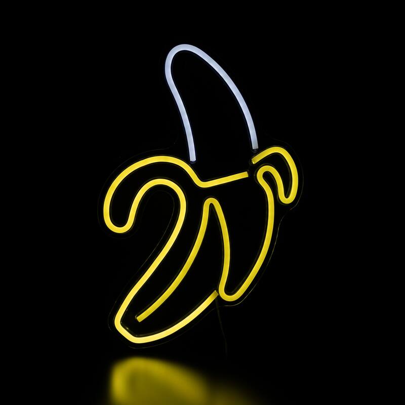 LED Banana Neon Lighted Wall Art - 18" - Yellow