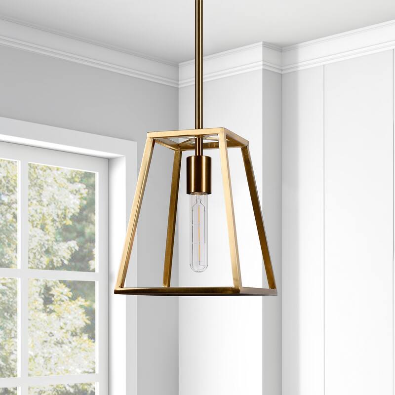 Rhom Framed Pendant in Brass - 8 Inch - 8 Inch - Brass