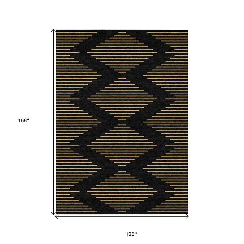 HomeRoots Geometric Transitional Rectangle Outdoor Rug