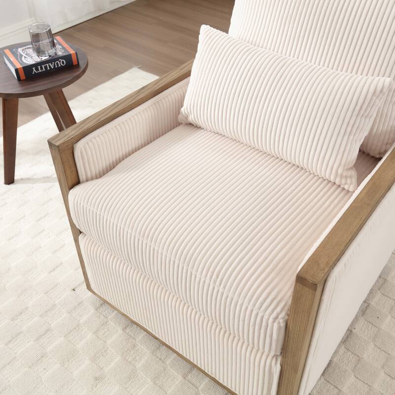 Swivel Barrel Chair, Comfy Accent Sofa Chair for Living Room, 360 Degree Swivel Barrel Club Chair