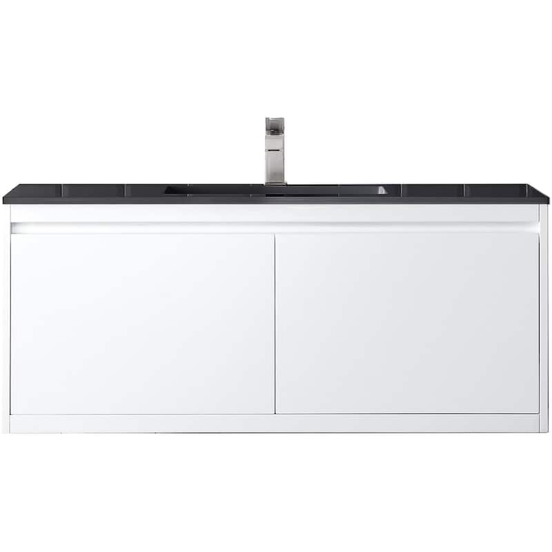 James Martin Vanities 805-V47.3-CH Mantova 48" Wall Mounted Single - Glossy White - Painted