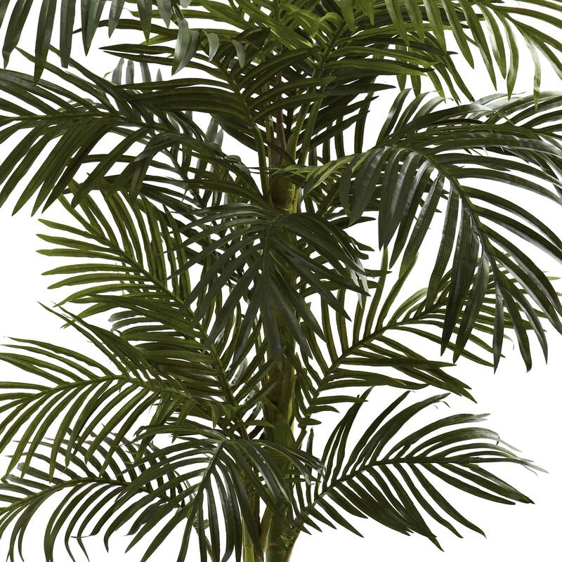 Golden Cane Palm Tree - 5ft Artificial Palm Tree, Home Office Decor, Realistic Indoor Plant, 2 Trunks, 60 Inch - 5ft.