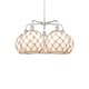 Option Polished Chrome / White Glass with Brown Rope