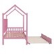preview thumbnail 19 of 29, Wooden Twin Size House Bed with Trundle,Kids Bed with Shelf, Gray