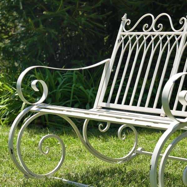 Metal rocking 2025 bench