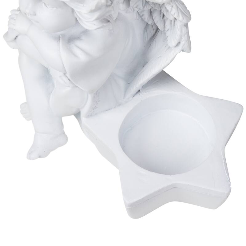 Cherub Angels Flameless Tealight Candle Holders - 5.5" - Set of 4