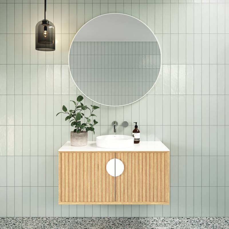 Glass Warehouse SF-R-36 Leia 36" Diameter Contemporary Circular Framed