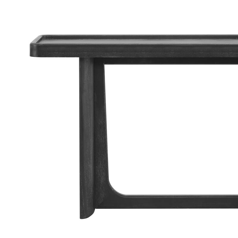 Farmhouse Console Table with Tray Top Design, Solid Wood Frame for Entryway, Living Room or Sofa Back