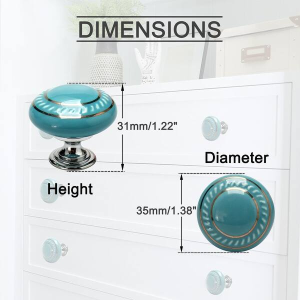 Shop 6pcs Ceramic Knobs Vintage Knob Drawer Pull Handle Furniture
