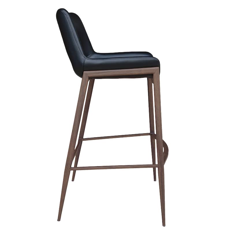 Contemporary Faux Leather and Metal 30" Bar Stool