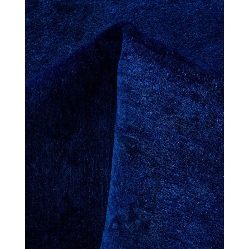 Fine Vibrance One-of-a-Kind Hand-Knotted Runner Rug - Blue, 6' 2" x 14' 5" - 6' 2" x 14' 5"