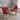 Fabric Side Dining Chair Set of 2 Red Tufted Buttons Accent Chairs