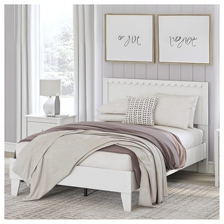 Signature Design by Ashley Hallityn White Panel Platform Bed