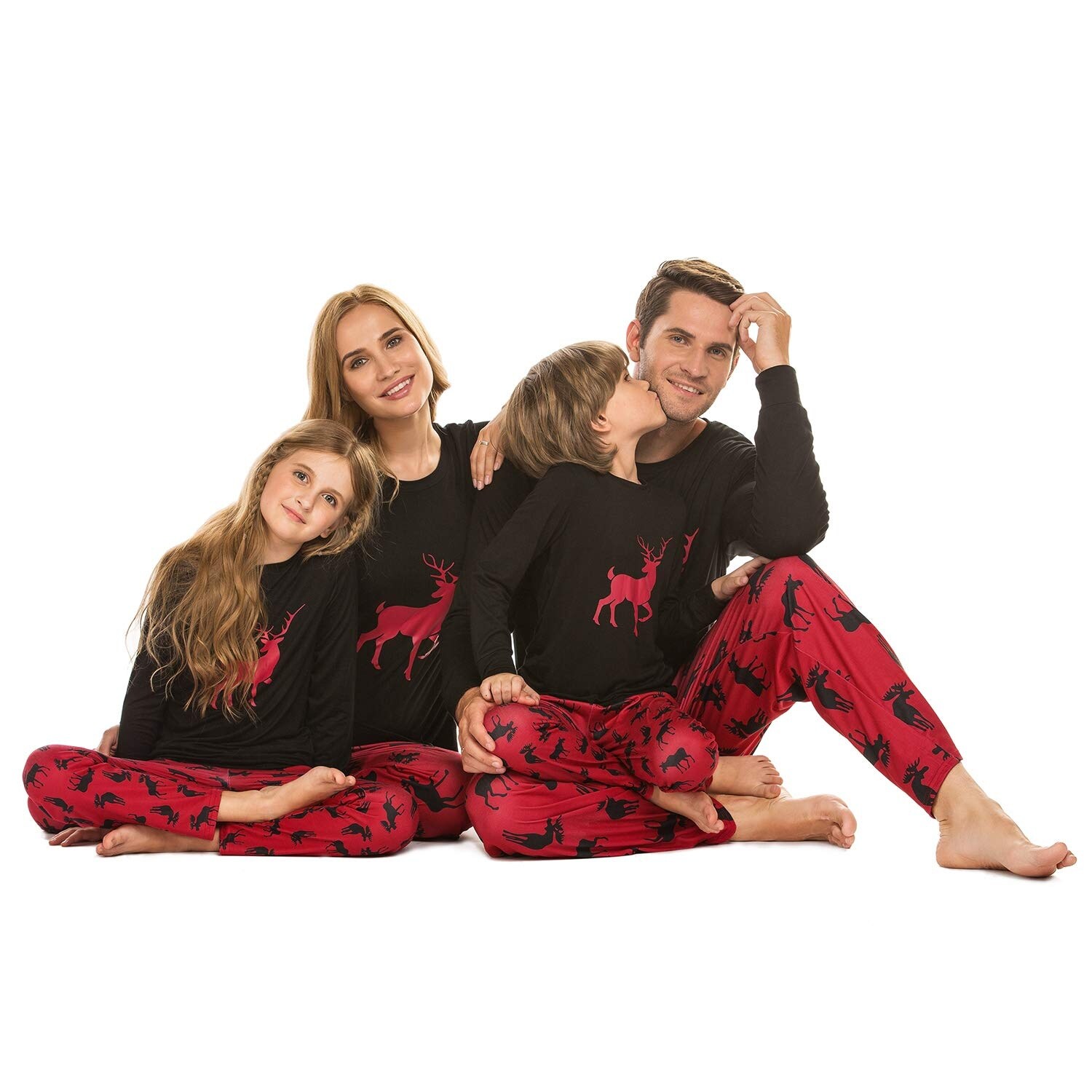 Shop Ekouaer Christmas Matching Pjs For Family Kids Pajama Cozy Black Size Kids 140 Age For 12 13y Kids 140 Age For 12 13y On Sale Overstock 31694987