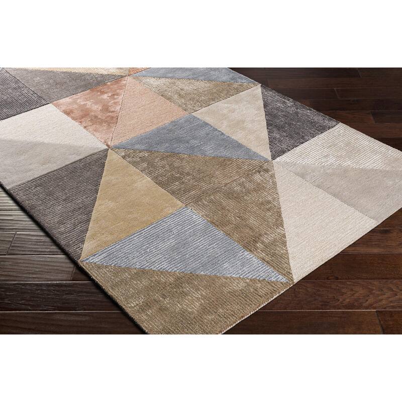 Amber Modern Patchwork Area Rug