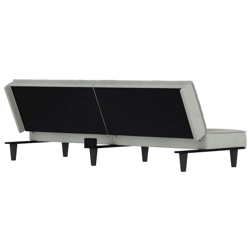 vidaXL 2-Seater Sofa Bed Velvet Recliner Loveseat Folding Daybed Multi Colors - 78.7" x 35" x 27.6"