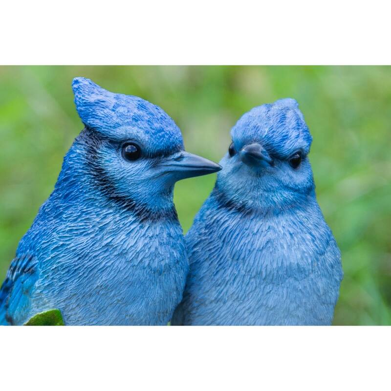 7" Paired Sitting Jays Outdoor Welcome Sign