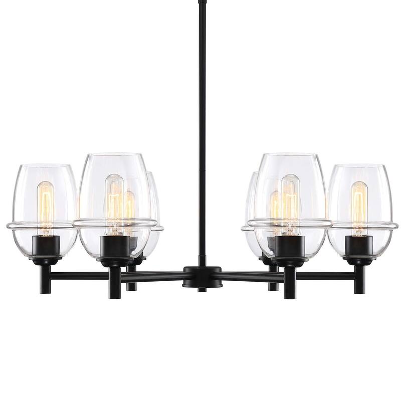 Designers Fountain D310M-6CH Summer Jazz 6 Light 28" Wide Chandelier - Matte Black