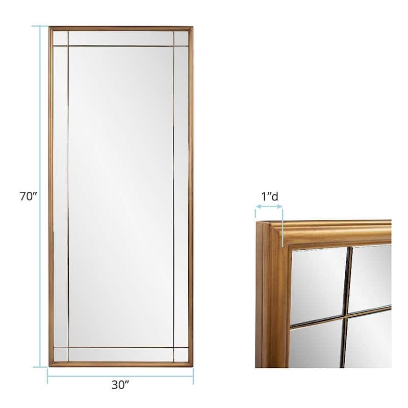 Allan Andrews French Panel Framed Decorative Wall Mirror