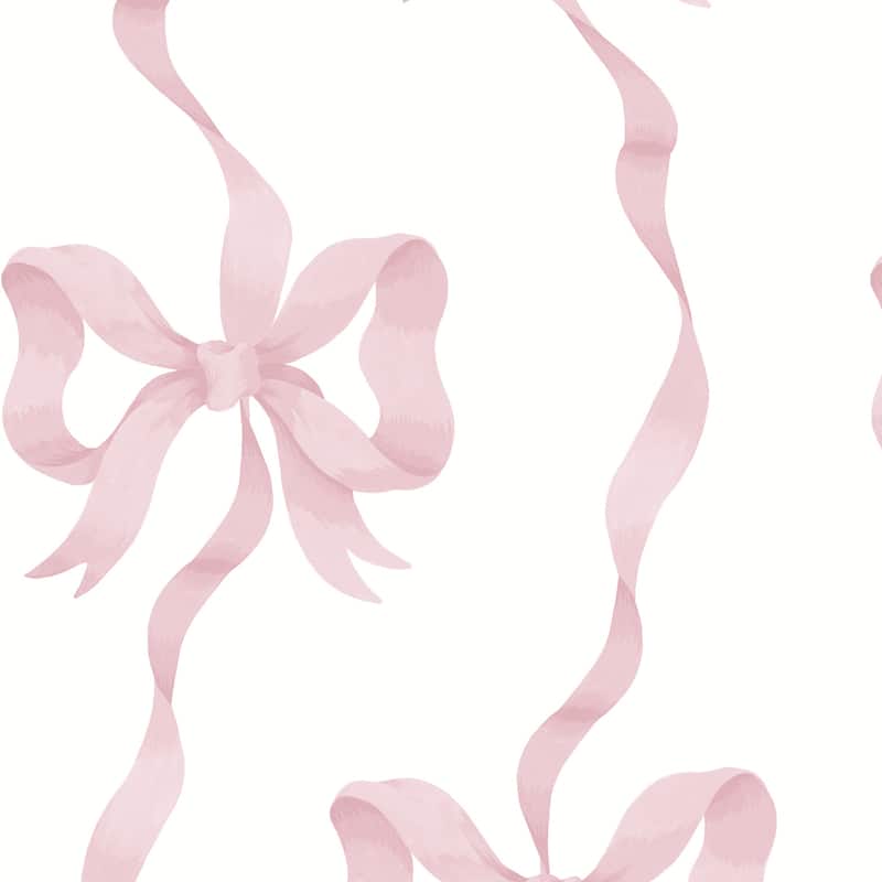 Cath Kidston Ribbon Bow Pink Wallpaper