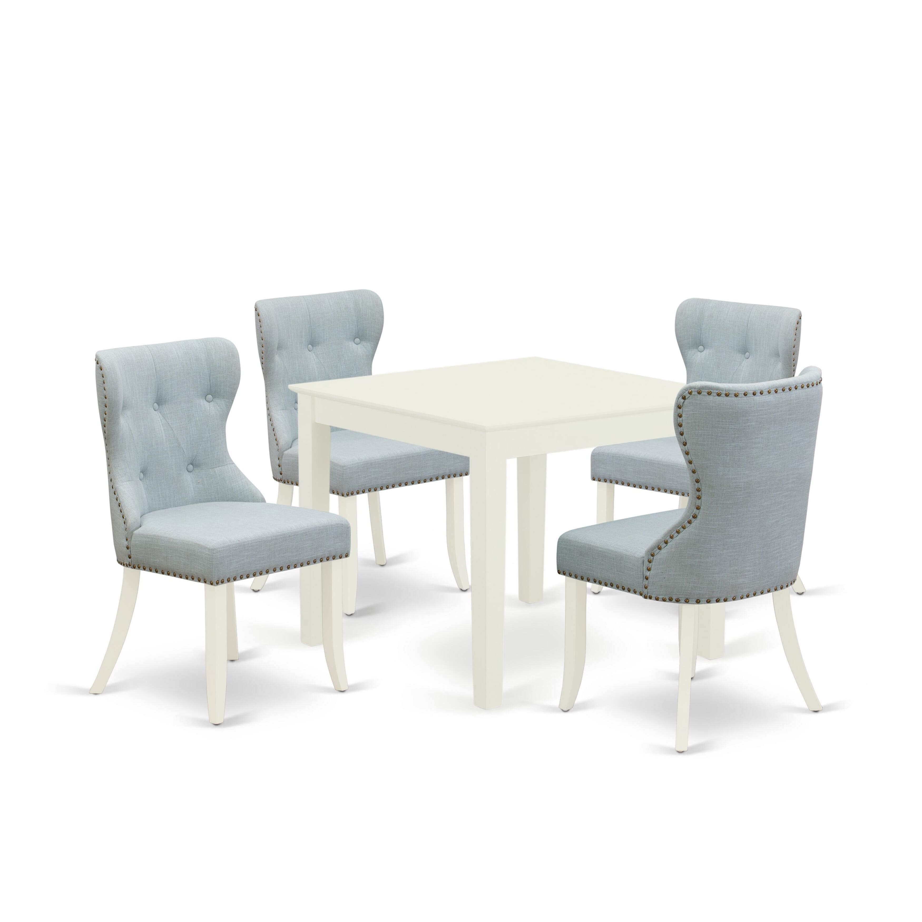 East West Furniture Table Set Includes a Square Dining Room Table and