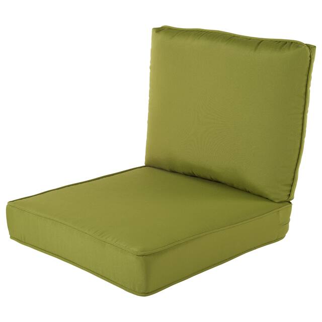 Haven Way Universal Outdoor Deep Seat Lounge Chair Cushion Set - 24x24 - Green