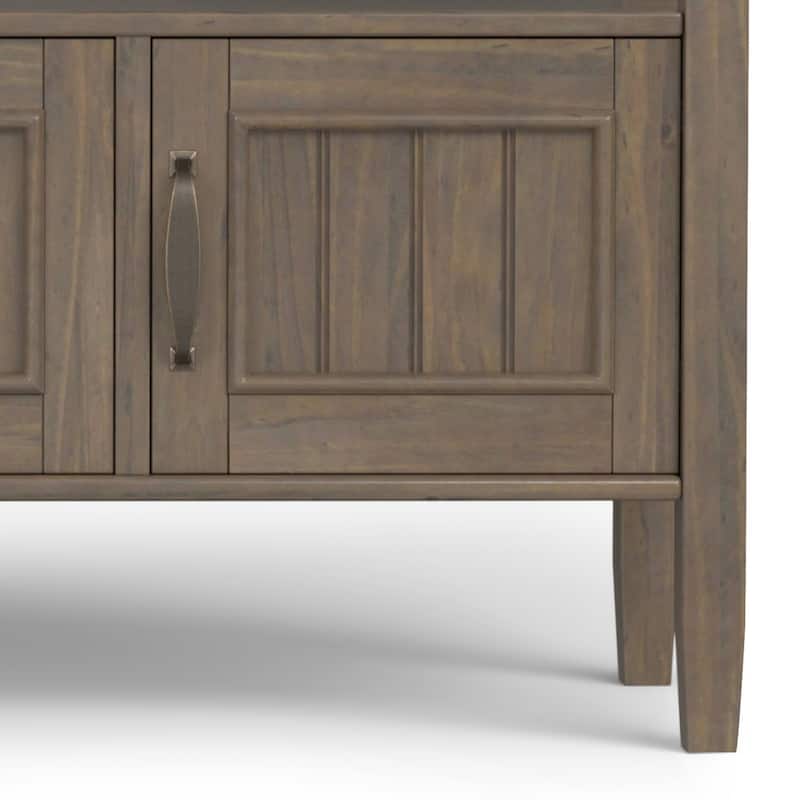 WYNDENHALL Rowan SOLID WOOD 48 inch Wide Contemporary Console Table in Smoky Brown - 17.5"d x 48" w x 29.5"h