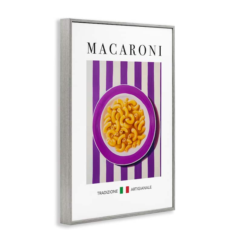 Stupell Traditional Macaroni Pasta Framed Giclee Art Design By Andreas Magnusson