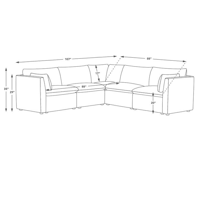 Cypress Power Reclining Sectional Sofa Couch