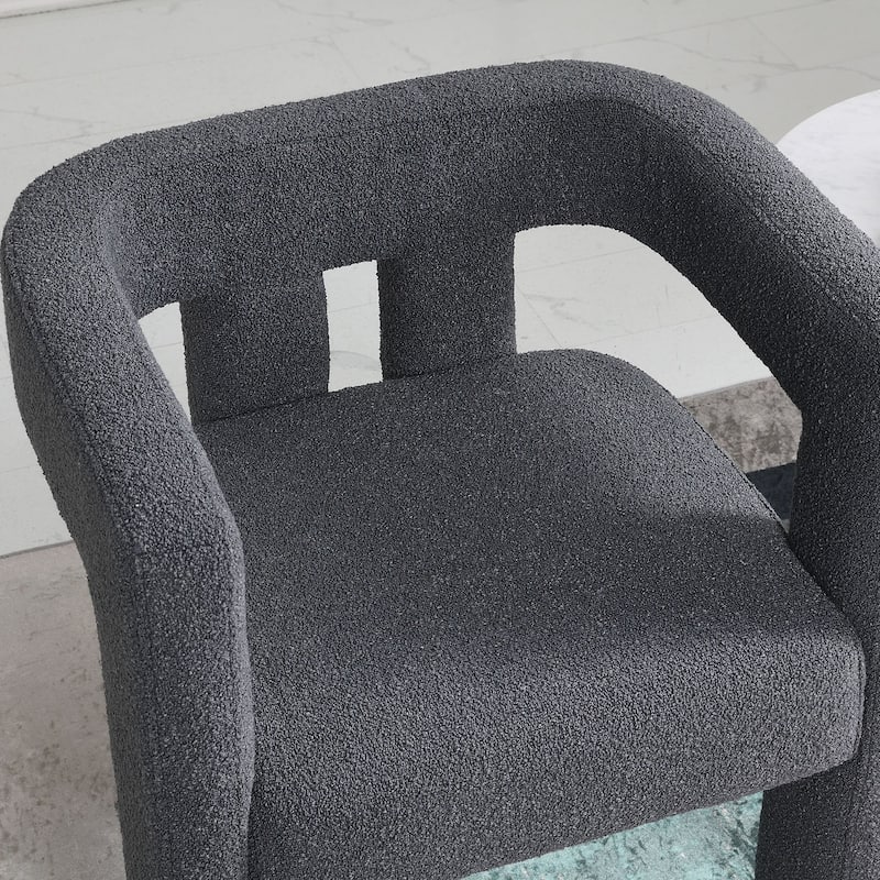 KINWELL 24" Wide Boucle Upholstered Armchair (Set of 2)