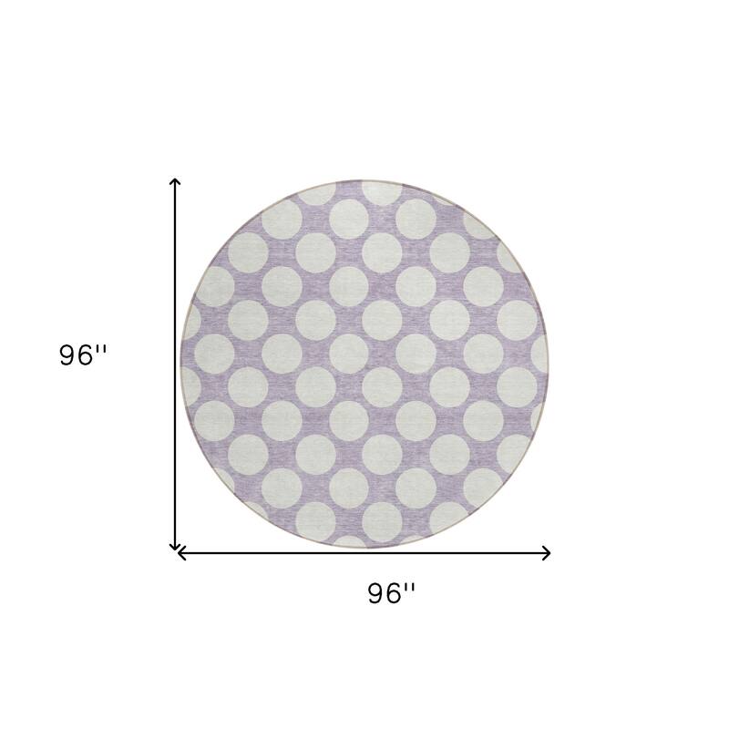 HomeRoots Polka Dot Transitional Rectangle Outdoor Rug
