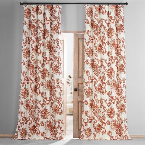 Exclusive Fabrics Indonesian Printed Cotton Hotel Blackout Curtain (1 Panel)