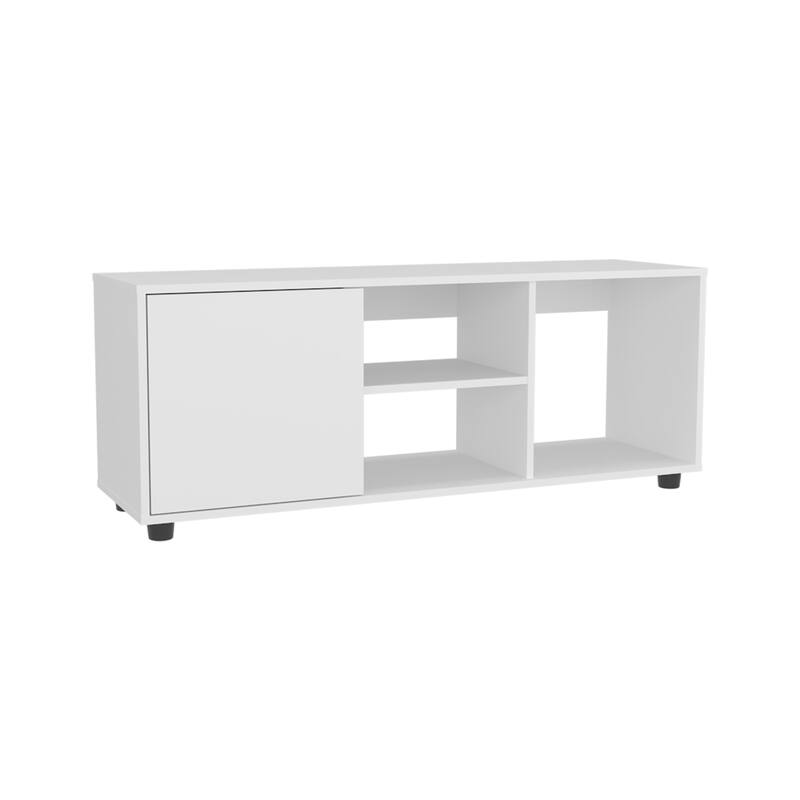 TV Stand for 55 Inch Screens with Storage Shelves and Door Modern Design