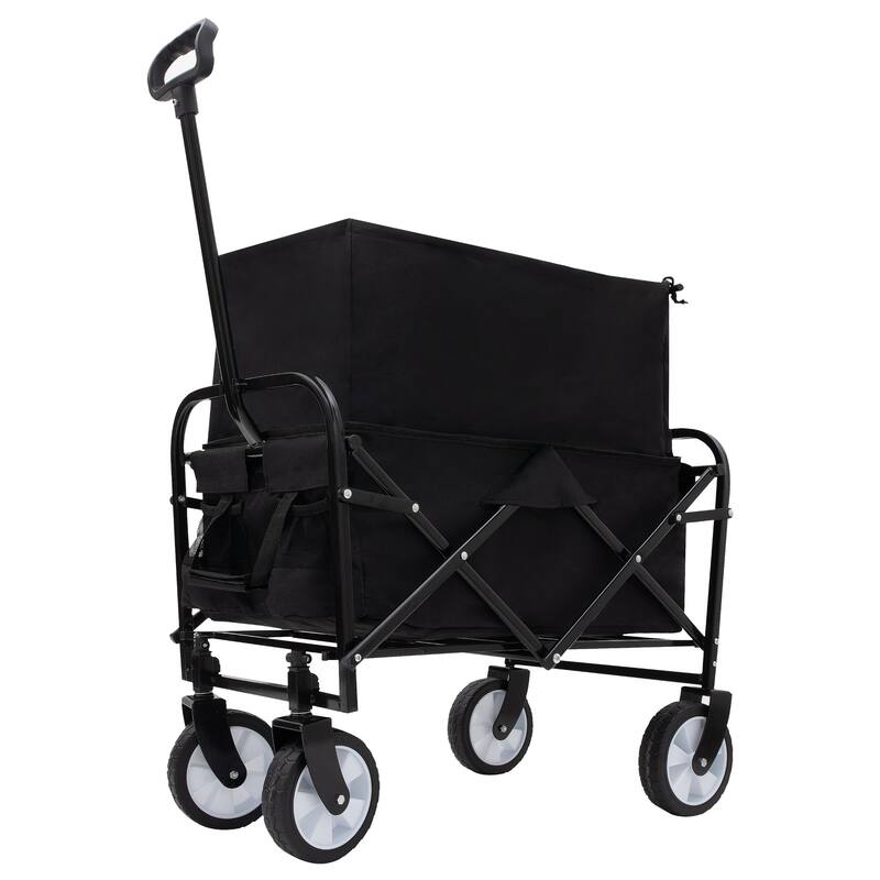 Minimeetall Extension Collapsible Wagon Cart with Expandable Storage