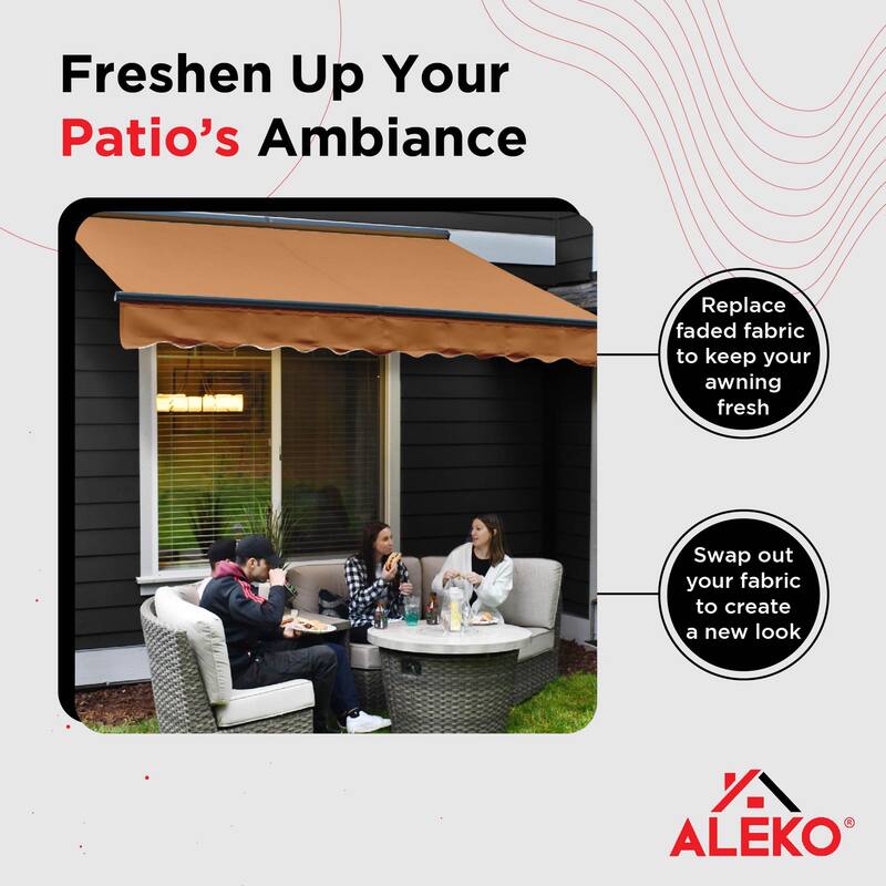 ALEKO Fabric Replacement for 20 x 10 Feet Retractable Awning
